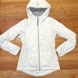 [SOLD on Crosspost] Lululemon Size 6 White Down for a Run Jacket